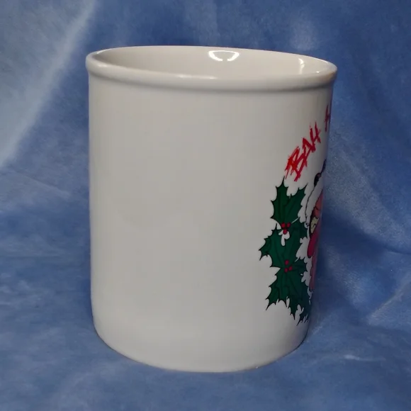 Vintage 1978 Enesco Garfield Bah Humbug Christmas 11oz White Ceramic Mug - Picture 5 of 8